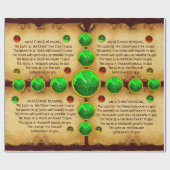 古いアイリッシュ賛美クリスマスの羊皮紙,シャムロック ラッピングペーパー (フラット)