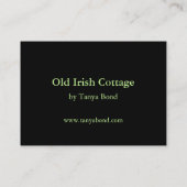 古いアイルランドのコテッジ 名刺 (裏面)