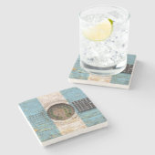 古いアコースティックギターのグアテマラの旗 ストーンコースター (横)