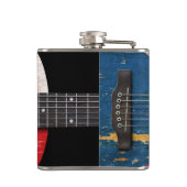 古いアコースティックギターのチェコスロバキア共和国の旗 フラスク (裏面)