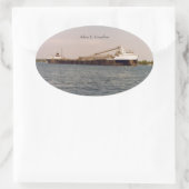 古いアダム・E・コーネリアス・ステッカー 楕円形シール (バッグ)