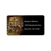 古いアミッシュワゴン ラベル (正面)