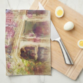 古いアムステルダムの通り キッチンタオル (四つ折り)