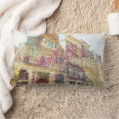 古いアムステルダムの通り ランバークッション (ブランケット)