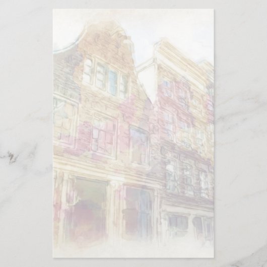 古いアムステルダムの通り 便箋 (正面)