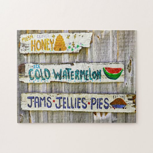 古いアメリカのヴィンテージシンボルや象徴。 ジグソーパズル (横)