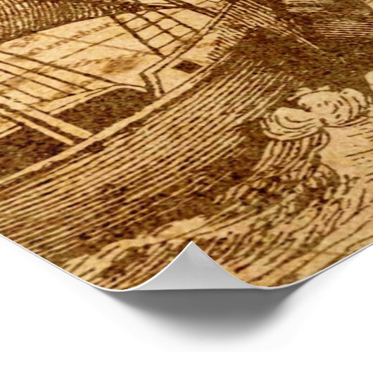 古いアメリカの地図 ポスター (角)