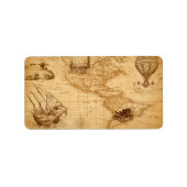 古いアメリカの地図 ラベル (正面)