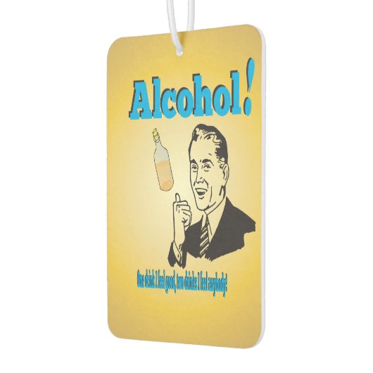 古いアルコールのユーモアのギャグ冗談 カーエアーフレッシュナー (左)