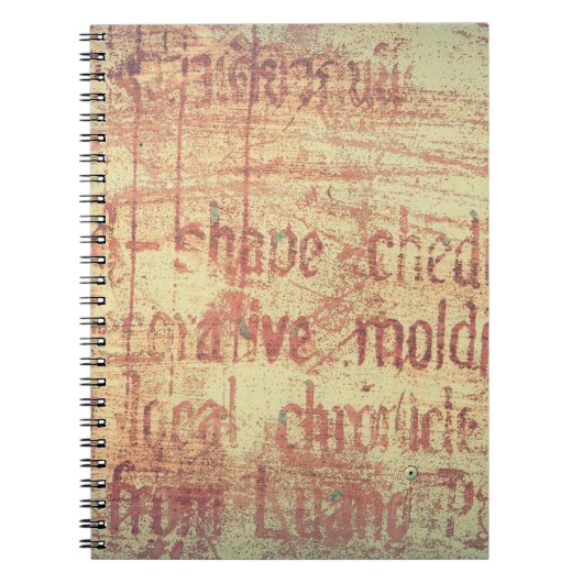 古いアルミニウムの背景 ノートブック (正面)