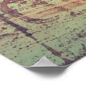 古いアルミニウムの背景 ポスター (角)