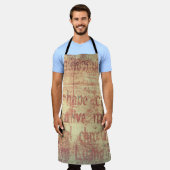 古いアルミニウム背景 エプロン (着用した状態)