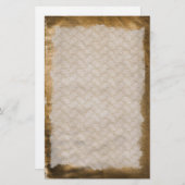 古いアンティークにしわのあるステンドステーショナリー 便箋 (正面/裏面)