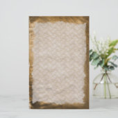 古いアンティークにしわのあるステンドステーショナリー 便箋 (スタンド正面)