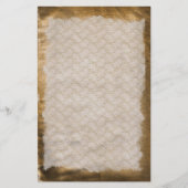 古いアンティークにしわのあるステンドステーショナリー 便箋 (正面)