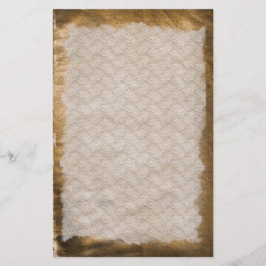 古いアンティークにしわのあるステンドステーショナリー 便箋 (正面)