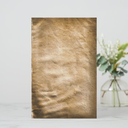 古いアンティークにしわのあるステンドステーショナリー 便箋 (スタンド正面)