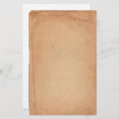 古いアンティークの層状紙文房具 便箋 (正面/裏面)