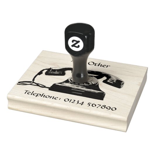 古いアンティークの電話番号（名前と番号） ラバースタンプ (スタンプ)