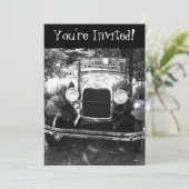 古いアンティーククラシックカーリタイアメント招待状 招待状 (スタンド正面)