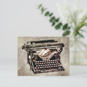 古いアンティークヴィンテージタイプライター ポストカード (スタンド正面)