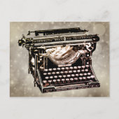 古いアンティークヴィンテージタイプライター ポストカード (正面)