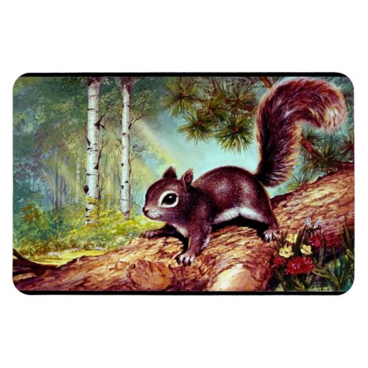 古いアンティークヴィンテージリスのイメージマグネット マグネット (横)