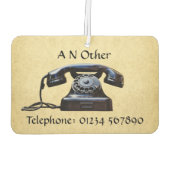 古いアンティーク電話 カーエアーフレッシュナー (裏面)