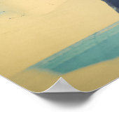 古いアンティーク飛行機 黄色と青 16" x 12" ポスター (角)