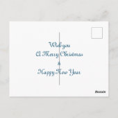 古いアートに戻る…サンタクロースと雪の多いクリスマス ポストカード (裏面)