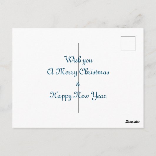 古いアートに戻る…サンタクロースと雪の多いクリスマス ポストカード (裏面)