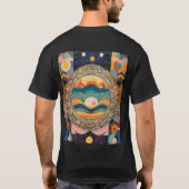 古いアートの日の出Tシャツ Tシャツ (裏面)