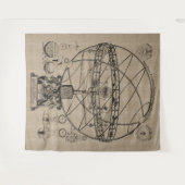 古いアーミラリー球形星状ラベバーラップTa タペストリー (正面(横))