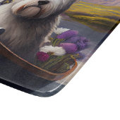 古いイギリスのシェプドッグのパドル：風光明媚な冒険 カッティングボード (角)