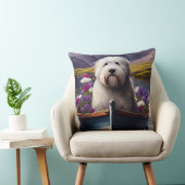 古いイギリスのシェプドッグのパドル:風光明媚な冒険 クッション (椅子)