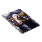 古いイギリスのシェプドッグのパドル:風光明媚な冒険 ノートブック (右側)