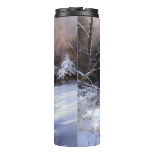 古いイギリスの牧羊犬が雪のクリスマスを過ごした タンブラー (裏面)