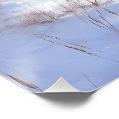 古いイギリスの牧羊犬が雪のクリスマスを過ごした ポスター (コーナー)