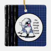 古いイギリスの牧羊犬 セラミックオーナメント (正面)