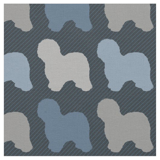 古いイギリスの牧羊犬 ファブリック (クローズアップ)