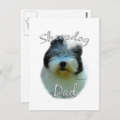 古いイギリスの牧羊犬 ポストカード (正面/裏面)