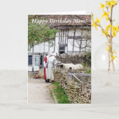 古いイギリス カード (黄色い花)