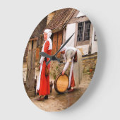 古いイギリス ラージ壁時計 (傾斜)