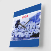 古いイビサの壁時計のビュー スクエア壁時計 (傾斜)