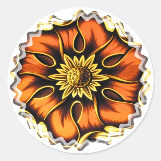 古いイングランドのステンドグラス ラウンドシール (正面)