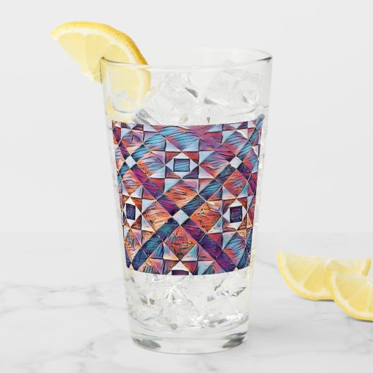 古いイングランドのタイル張り床 タンブラーグラス (アイス正面)