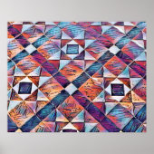 古いイングランドのタイル張り床 ポスター (正面)