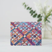 古いイングランドのタイル張り床 ポストカード (スタンド正面)