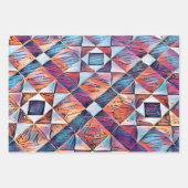 古いイングランドのタイル張り床 ラッピングペーパーシート (正面)