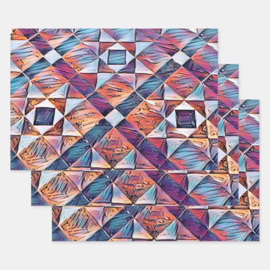 古いイングランドのタイル張り床 ラッピングペーパーシート (セット)